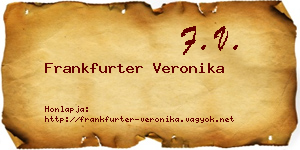 Frankfurter Veronika névjegykártya